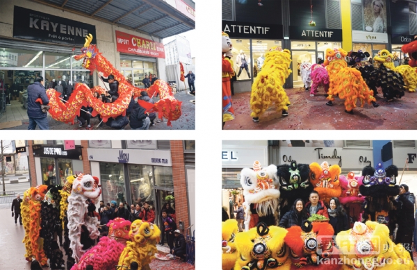 天行武道醒狮队在华人时尚批发中心拜年（摄影：林鹿）