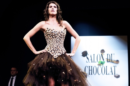 2013年巧克力沙龙的巧克力时装秀（AFP/Getty Image）