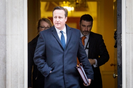 英国首相戴维·卡梅伦表示，他不愿参加排除了绿党的电视辩论会。（Getty Images)