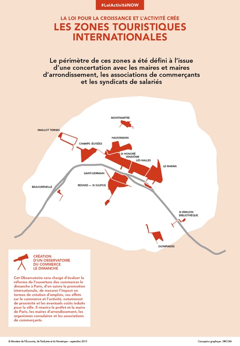 巴黎国际旅游区划分图（来源：法国经济部网站http://www.economie.gouv.fr/）