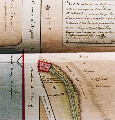昂冈地区硫磺泉1779年的地图 (维基百科)