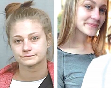 夏普附上自己的生活照(右)，请求警方改用她提供的照片。（网络图片）