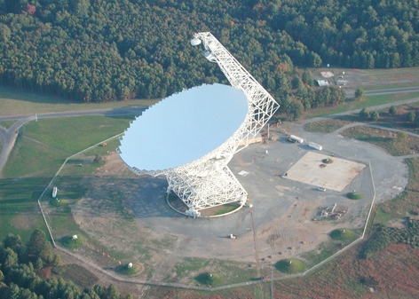 美国格林班克小镇的射电望远镜