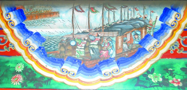颐和园长廊彩绘：草船借箭(Shizhao/维基百科)