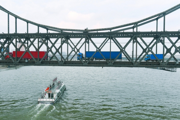 中朝友谊桥被暂时停止开放。（Getty Images）