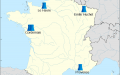法国最后4座燃煤电厂分布图（维基百科）