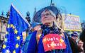2019年11月4日，反脱欧人士在伦敦国会大厦外面示威。（Getty Images）