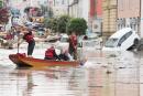 数日暴雨引发洪灾                                 德国至少10人遇难