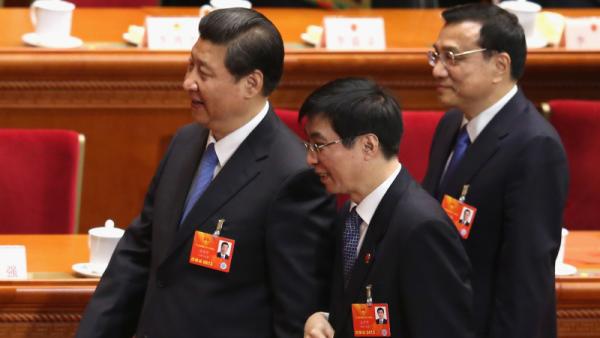 中共高层习近平、李克强和王沪宁关系微妙（图片来源: Getty Images）