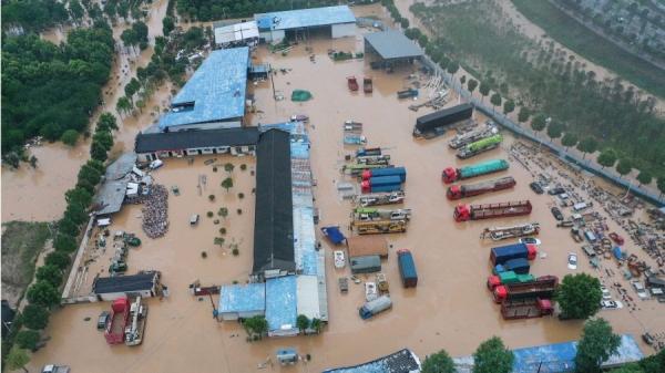 洪灾示意图(图片来源: STR/AFP via Getty Images)