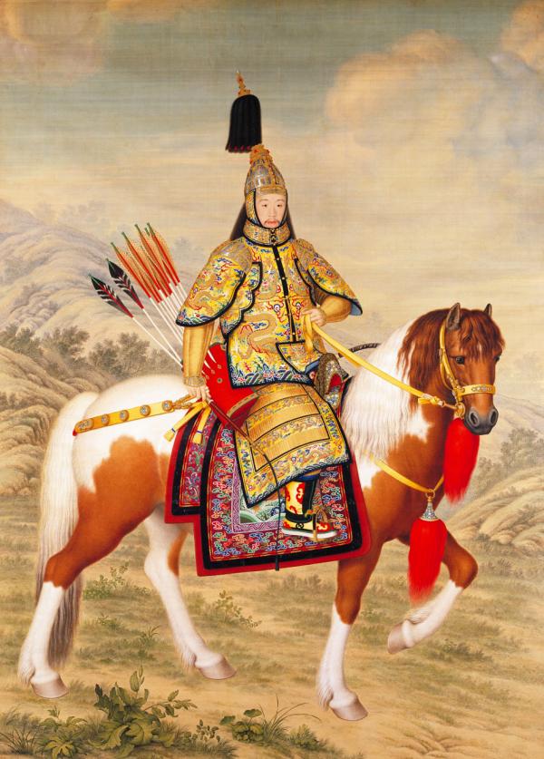 《乾隆大阅图》，画幅纵322.5cm，横232cm，创作于1739年，现收藏于北京故宫博物院。（郎世宁/Wikipedia/公有领域）