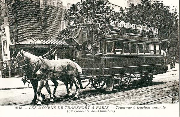 1855年成立的公交马车总公司的公共马车（公有领域） 