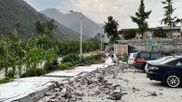 图为四川省甘孜州泸定县去年“9.5”地震。（图片来源：Getty Images）