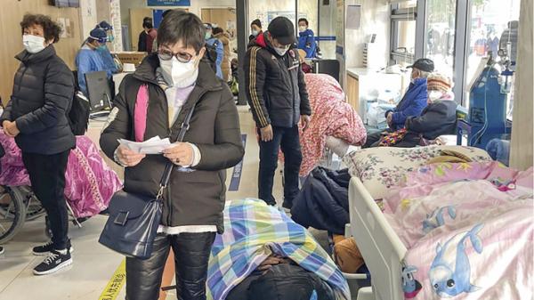 2023年1月3日上海同仁医院入口处（HECTOR RETAMAL/AFP via Getty Images）
