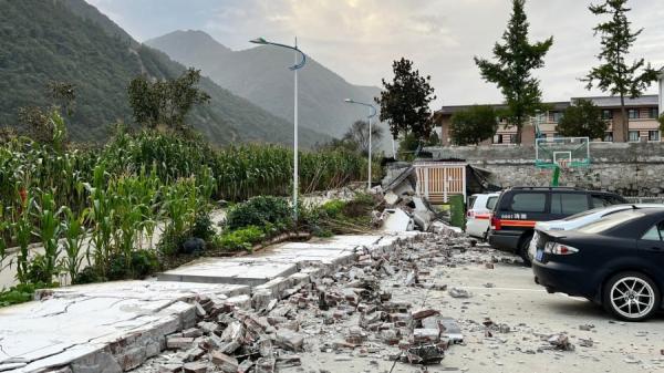 去年9月5日四川孜州泸定县发生6.8级地震。（图片来源：Getty Images）