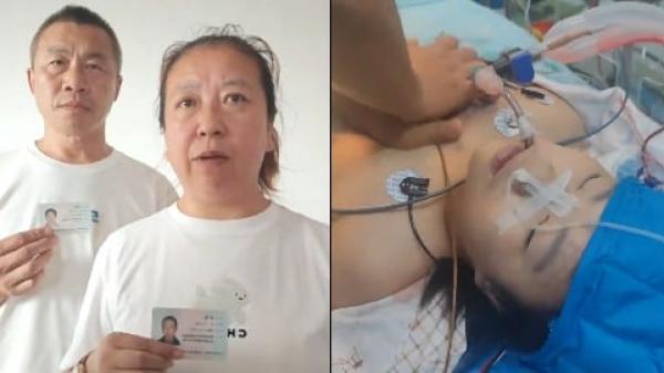 黑龙江哈尔滨10岁女孩扁桃体微创手术身亡，父母实名曝光讨真相。（图片来源：视频截图）