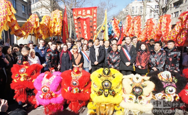 2月22日，巴黎美丽城中国新年联欢场景。(摄影/林莲怡)