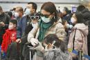 2020年2月1日，在北京机场等待出关的中国人。（Greg Baker/AFP via Getty Images）