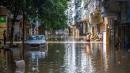 2022年6月22日，中国广东省韶关市大雨过后，街道被洪水淹没。（图片来源：Getty Images）