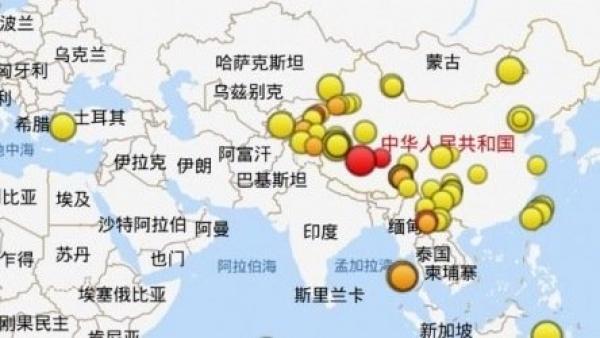 西藏一天接连发生5次地震，引发外界关注。（图片来源：中国地震台网）