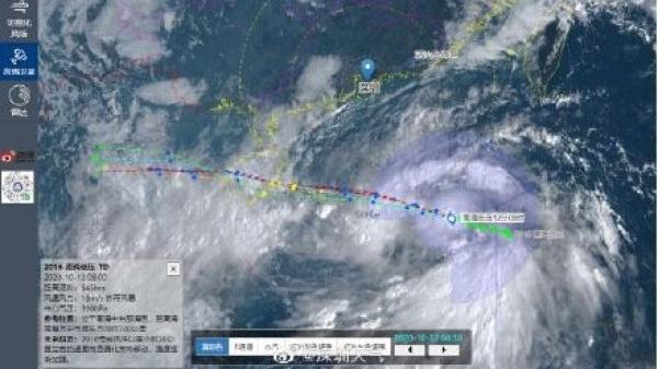 习近平预计10月14日到达深圳，然而当天局部地区却突然下起大雨。（图片来源：微博）