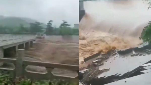 河北邯郸因特大暴雨来袭受灾。（图片来源：视频截图）