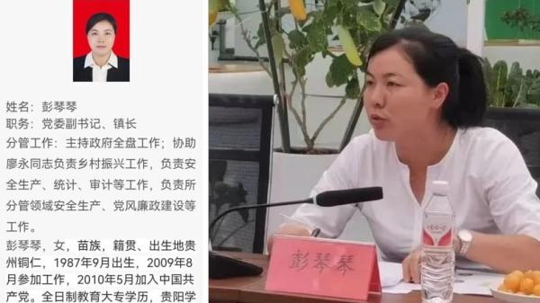 根据官方通报，马场镇党委副书记、镇长彭某某，是此次“警察围殴记者”的指使者。（图片来源：网络图片）